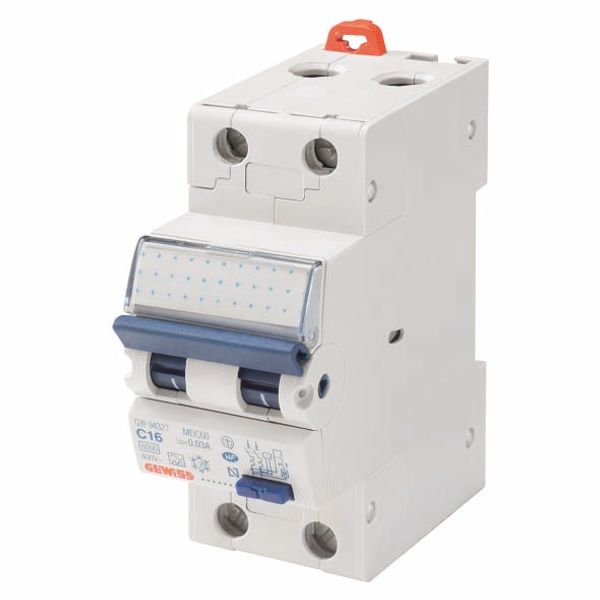 COMPACT RESIDUAL CURRENT CIRCUIT BREAKER WITH OVERCURRENT PROTECTION - MDC 100 - CURVE B - 2P 6A 30mA - TYPE A IMPULSE RESISTANT - 2 MODULES image 2
