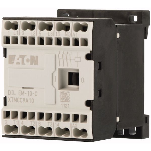 Contactor, 110 V DC, 3 pole, 380 V 400 V, 4 kW, Contacts N/O = Normally open= 1 N/O, Spring-loaded terminals, DC operation image 3