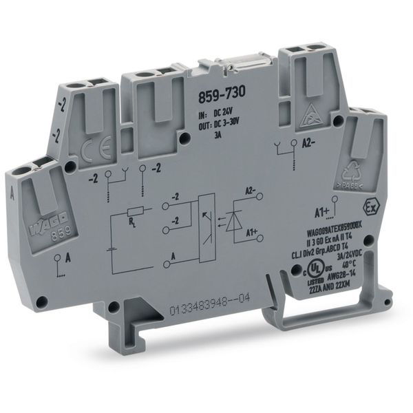859-730 Optocoupler module; Nominal input voltage: 24 VDC; Output voltage range: 3 … 30 VDC image 2
