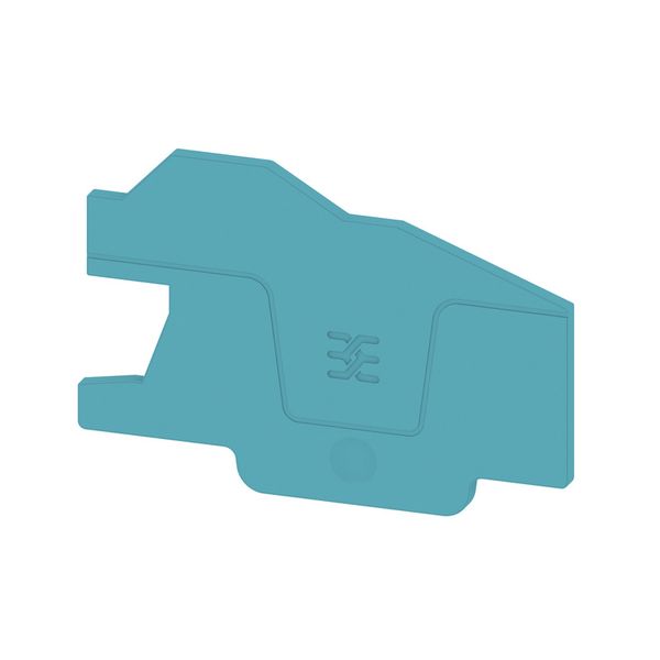 End plate (terminals), 62.64 mm x 2.1 mm, blue image 1