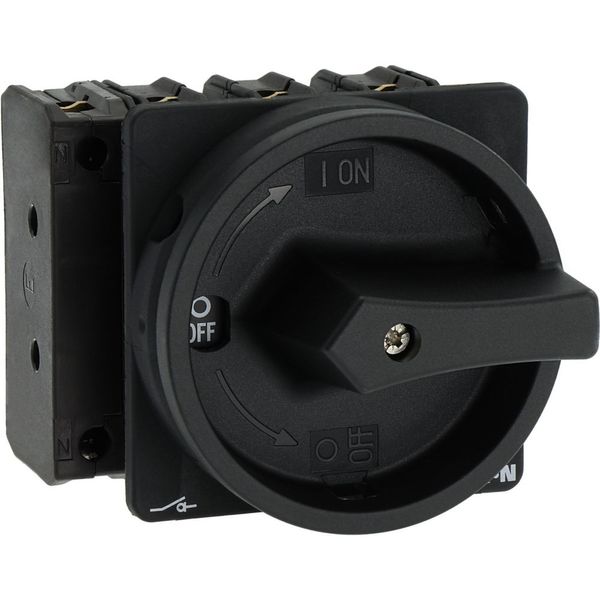 Main switch, P3, 63 A, flush mounting, 3 pole + N, STOP function, With black rotary handle and locking ring, Lockable in the 0 (Off) position image 38