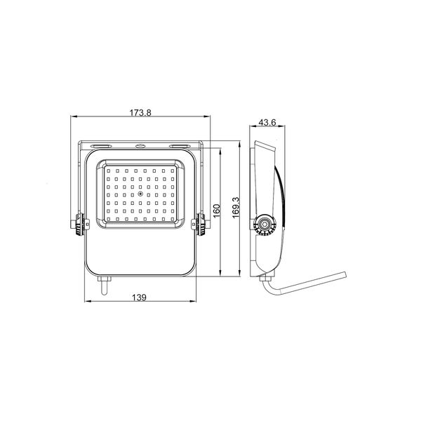 Capri LED Basic 50W 6000lm 4000K symmetric IP65 black image 4