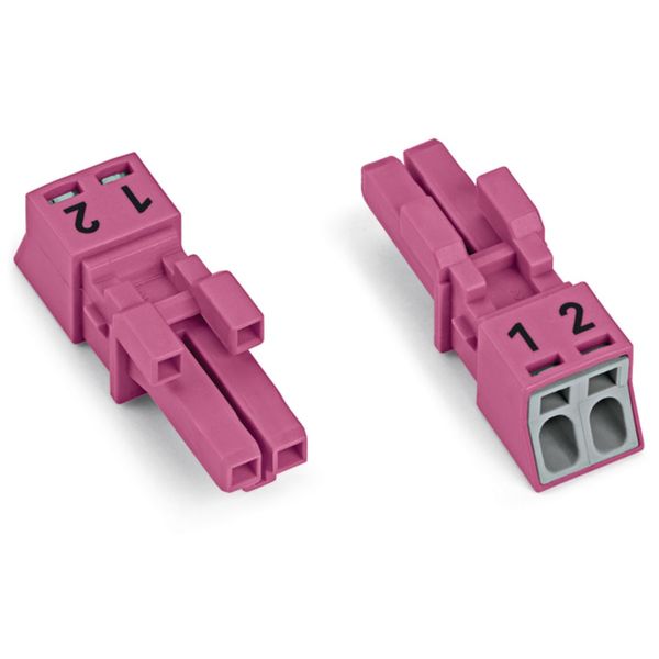 Socket 2-pole Cod. B pink image 2