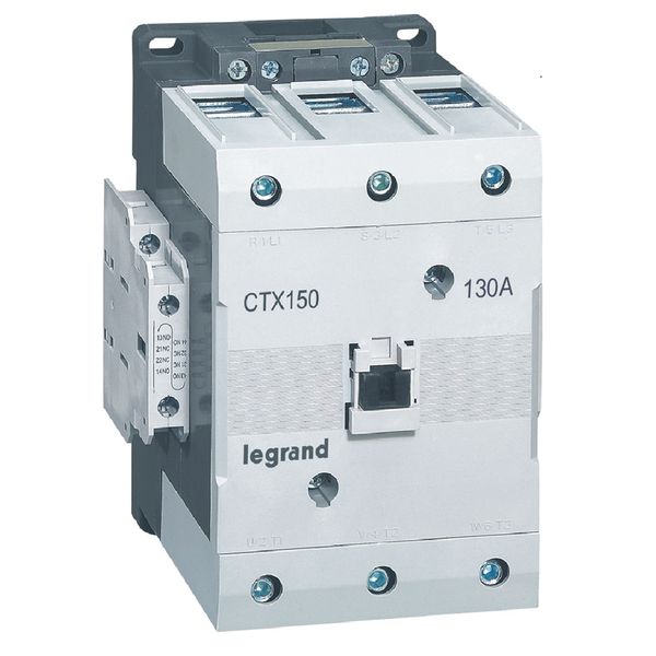 3-pole contactors CTX³ 150 - 130 A - 24 V~ - 2 NO + 2 NC - lug terminals image 1