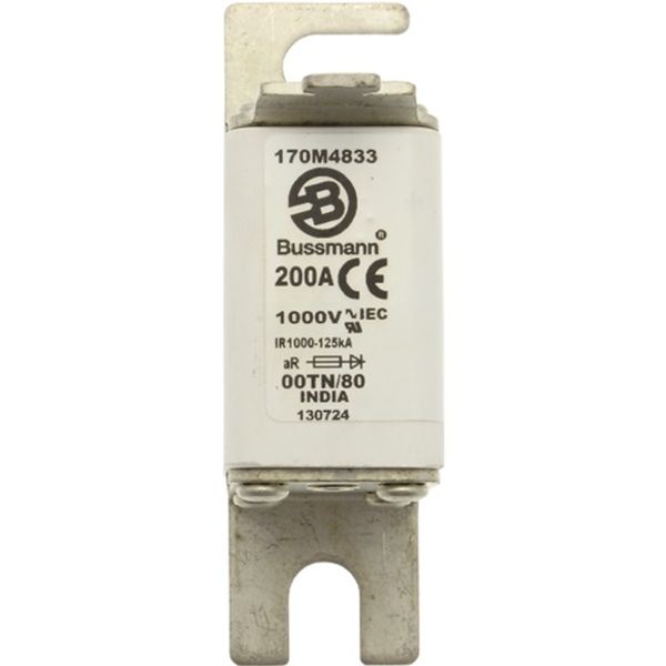 Fuse-link, high speed, 250 A, AC 1000 V, size 00, 30 x 47 x 98 mm, aR, DIN, IEC, single indicator image 2