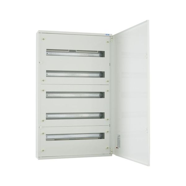 Complete surface-mounted flat distribution board, white, 24 SU per row, 5 rows, type C image 6