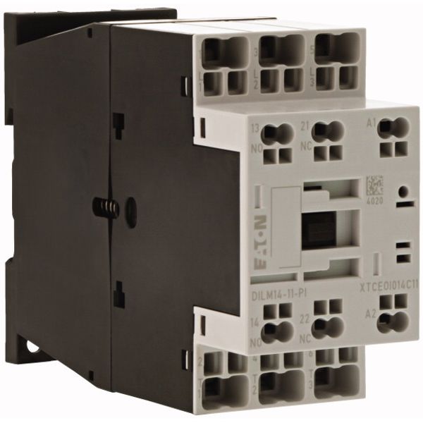 Contactor, 3 pole, 380 V 400 V 6.8 kW, 1 N/O, 1 NC, 220 V 50/60 Hz, AC operation, Push in terminals image 3