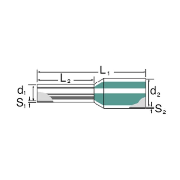Wire end ferrule, Standard, 0.5 mm², Stripping length: 10 mm, white image 2