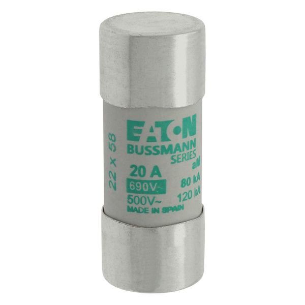 Fuse-link, LV, 20 A, AC 690 V, 22 x 58 mm, aM, IEC image 8