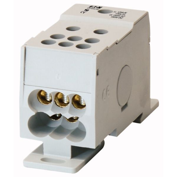 Terminal block, 1 pole, 160A, 6 output terminals image 1