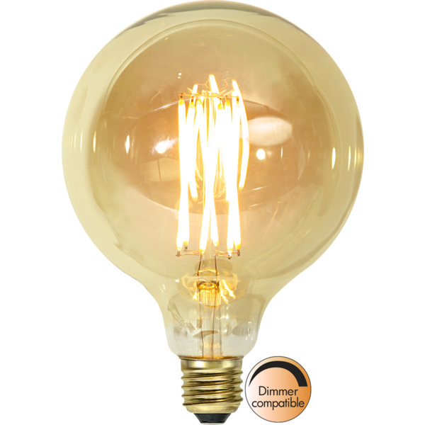 LED Lamp E27 G125 Vintage Gold image 2