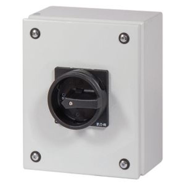 Main switch, P3, 100 A, surface mounting, 3 pole + N, STOP function, With black rotary handle and locking ring, Lockable in the 0 (Off) position, in s image 5