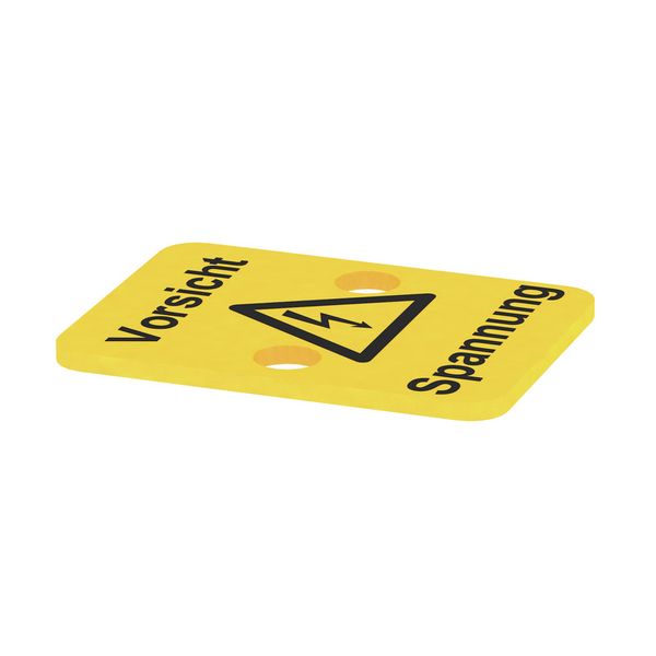 Terminal cover, PVC, yellow, Height: 20 mm, Width: 24.1 mm, Depth: 1 m image 1