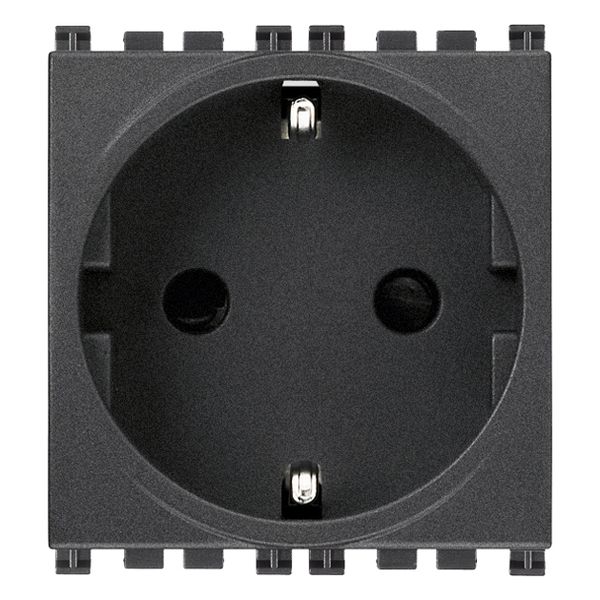 2P+E 16A DE SICURY outlet screwless grey image 1