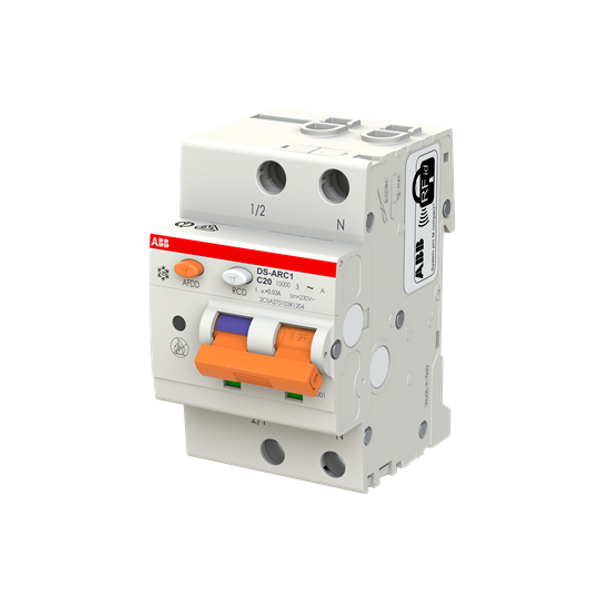 DS-ARC1 M C20 A30 Arc fault detection device integrated with RCBO image 3