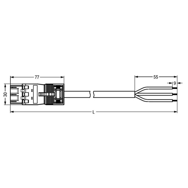 pre-assembled connecting cable Eca Plug/open-ended blue image 4