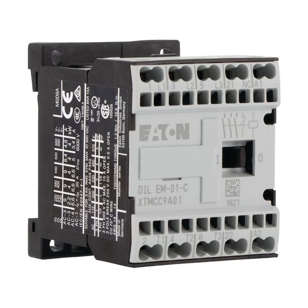 Contactor, 220 V DC, 3 pole, 380 V 400 V, 4 kW, Contacts N/C = Normally closed= 1 NC, Spring-loaded terminals, DC operation image 10