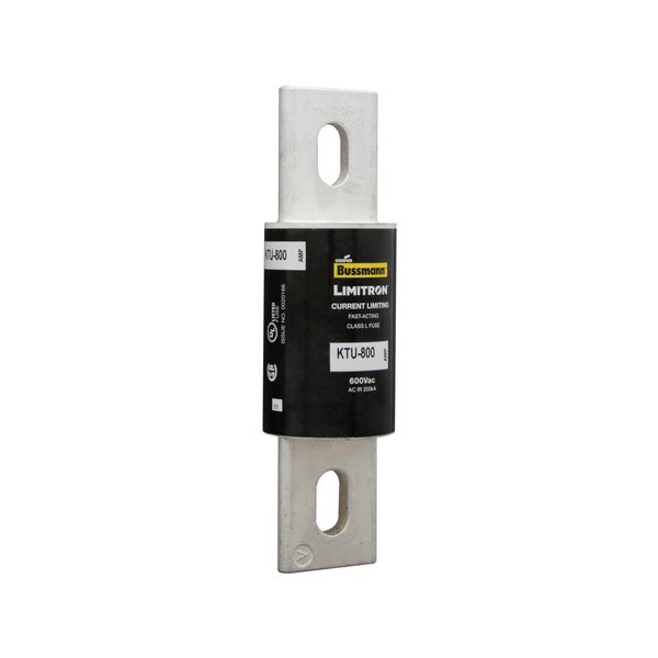 Eaton Bussmann series KTU fuse, 600V, 700A, 200 kAIC at 600 Vac, Non Indicating, Current-limiting, Fast Acting Fuse, Bolted blade end X bolted blade end, Class L, Bolt, Melamine glass tube, Silver-plated end bells image 9