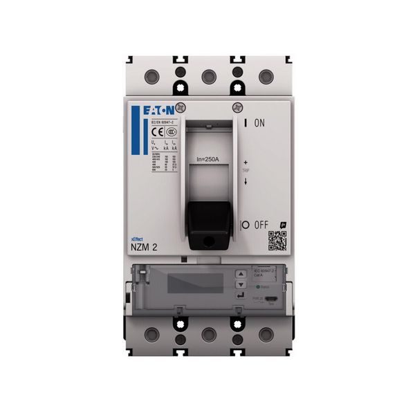 NZM2 PXR25 circuit breaker - integrated energy measurement class 1, 250A, 3p, Screw terminal, earth-fault protection and zone selectivity, plug-in tec image 3