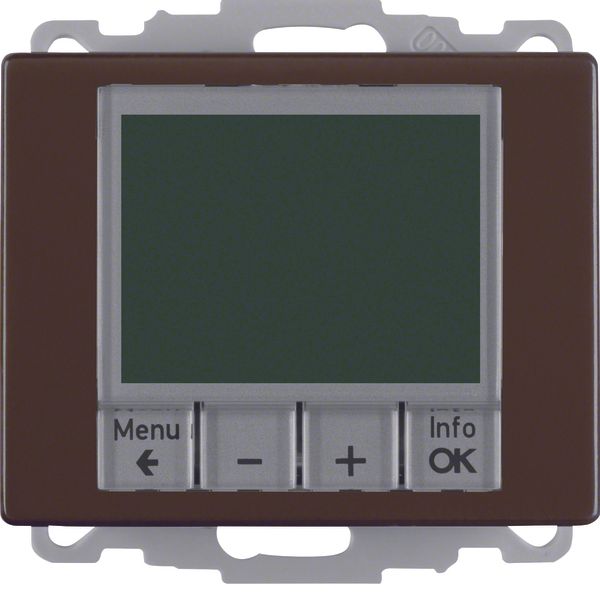 Thermostat, NO contact, centre plate, time-controlled, arsys, brown gl image 1