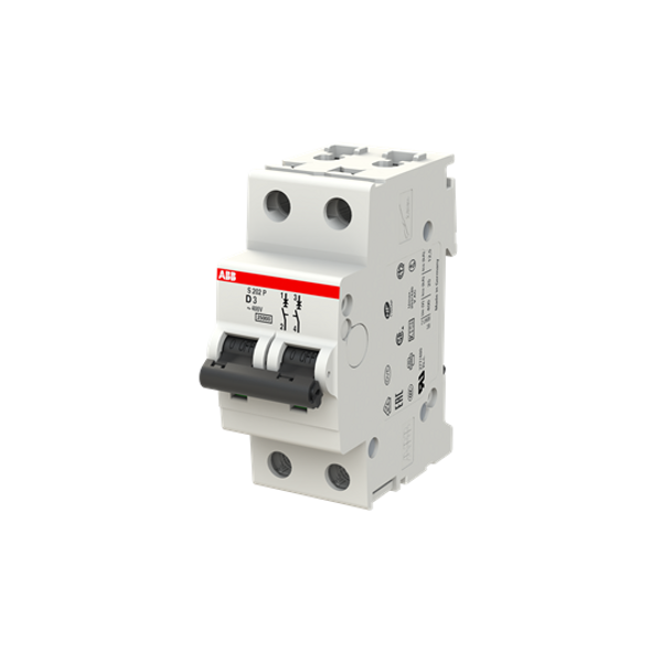 S202P-D3 Miniature Circuit Breaker - 2P - D - 3 A image 5