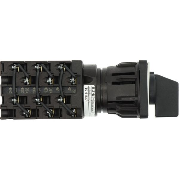 Step switches, T0, 20 A, centre mounting, 6 contact unit(s), Contacts: 12, 45 °, maintained, Without 0 (Off) position, 1-4, Design number 8271 image 9