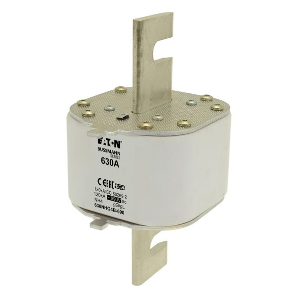 Fuse-link, LV, 630 A, AC 690 V, NH4, gL/gG, IEC, single indicator, live gripping lugs image 5