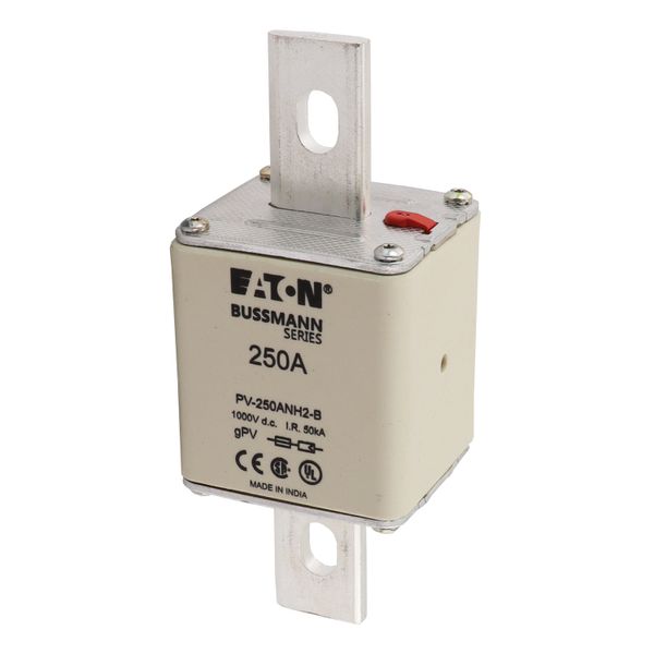 Fuse-link, high speed, 250 A, DC 1000 V, NH2, gPV, UL PV, UL, IEC, dual indicator, bolted tag image 18