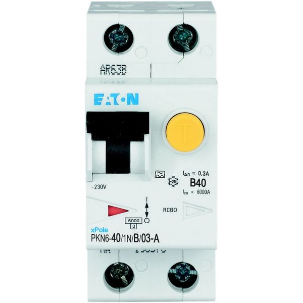 RCD/MCB combination, 40 A, 300 mA, MCB trip characteristic: B, 1p+N, RCD trip characteristic: A image 7