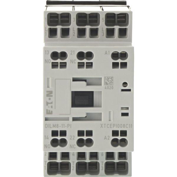 Contactor, 3 pole, 380 V 400 V 3.7 kW, 1 N/O, 1 NC, 110 V 50 Hz, 120 V 60 Hz, AC operation, Push in terminals image 6