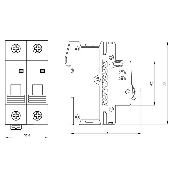 Miniature Circuit Breaker (MCB) AMPARO 10kA, C 10A, 2-pole image 9