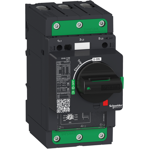 Motor circuit breaker, TeSys GV4, 3P, 80 A, Icu 50 kA, magnetic, EverLink terminals image 4