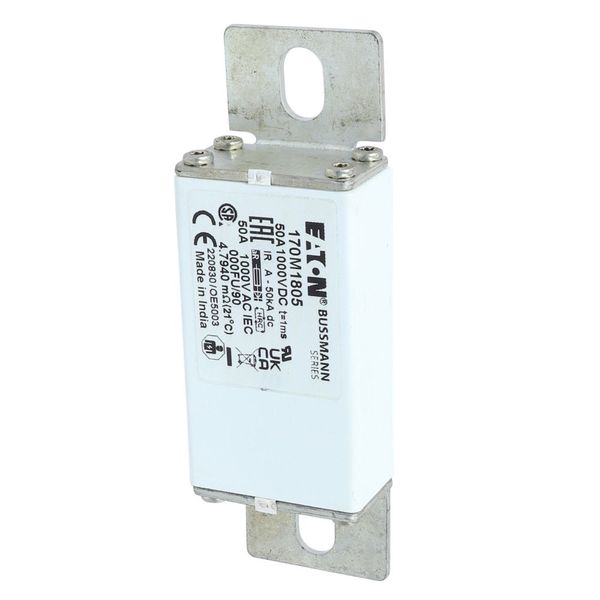 Fuse-link, high speed, 50 A, DC 1000 V, size 000, 24 x 36 x 115 mm, aR, IEC image 7