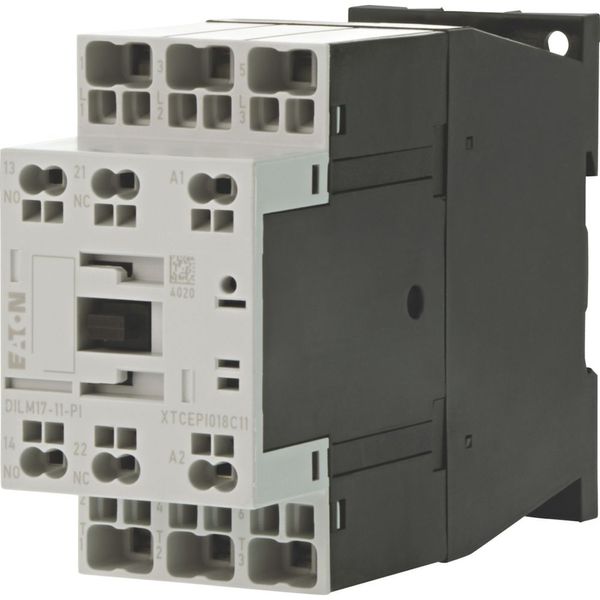 Contactor, 3 pole, 380 V 400 V 8.3 kW, 1 N/O, 1 NC, 42 V 50 Hz, 48 V 60 Hz, AC operation, Push in terminals image 7