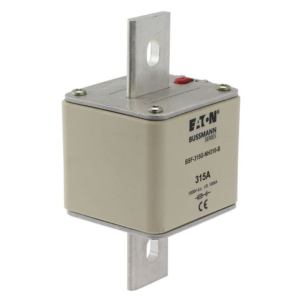 Fuse-link, high speed, 315 A, DC 1000 V, NH3, 71 x 76 x 150 mm, gBat, IEC, bolted connection image 5