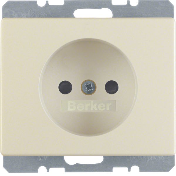 Socket outlet without earthing contact, Arsys, white glossy image 1