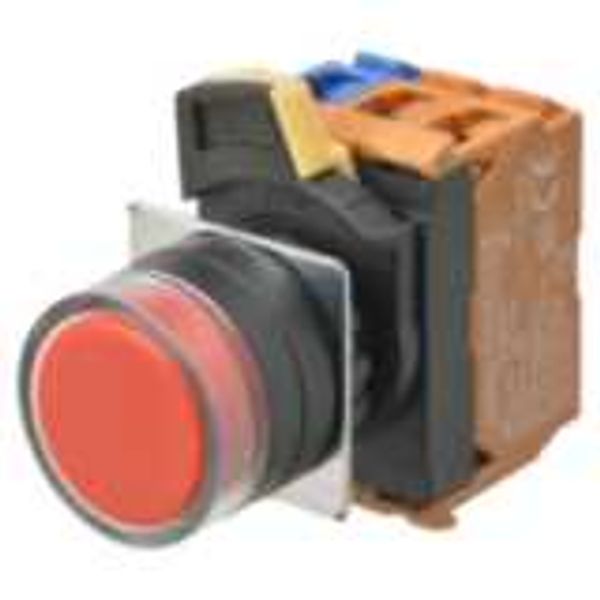 Pushbutton A22NN Ã˜22, bezel plastic, FULL GUARD, MOMENTARY, CAP COLOR A2210224F image 2