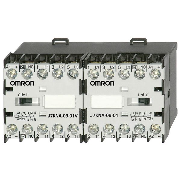 Reversing interlocked pair, 9A/4kW + 1B auxiliary on both sides, 48 VD image 3