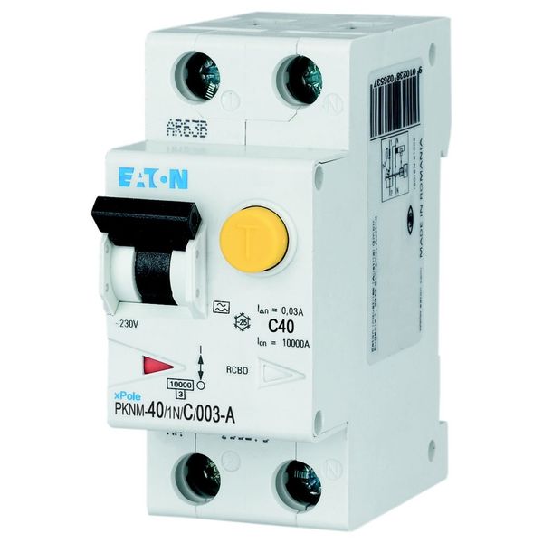 RCD/MCB combination, 40 A, 30 mA, MCB trip characteristic: C, 1p+N, RCD trip characteristic: A image 7