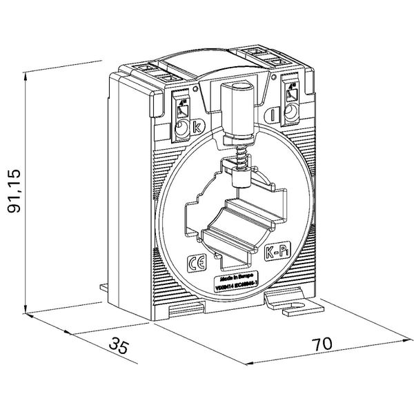 Plug-in current transformer Primary rated current: 250 A Secondary rat image 3