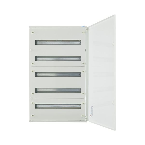 Complete surface-mounted flat distribution board, white, 24 SU per row, 5 rows, type C image 8