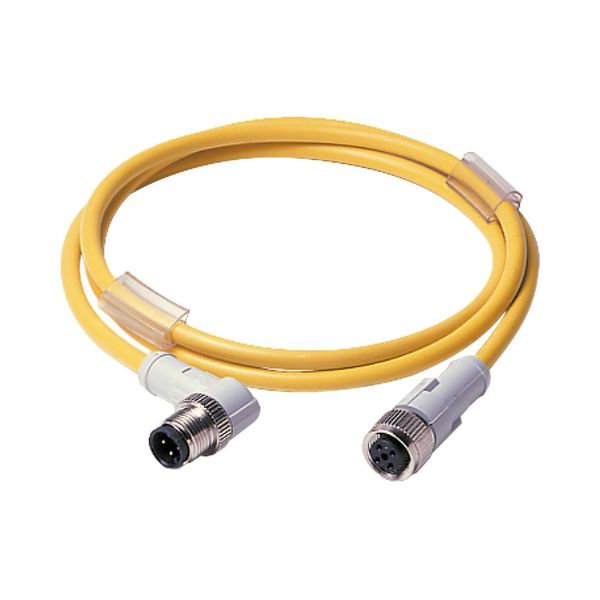 Connection cable, 4p, DC current, coupling M12 flat, plug, angled, L=3m image 3