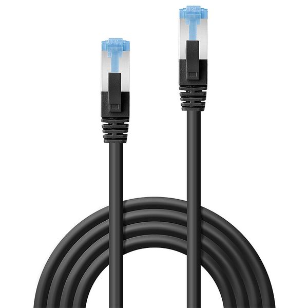 1m Cat.6A S/FTP TPE  Network Cable, Black RJ45, M/M, 500MHz, Copper image 2