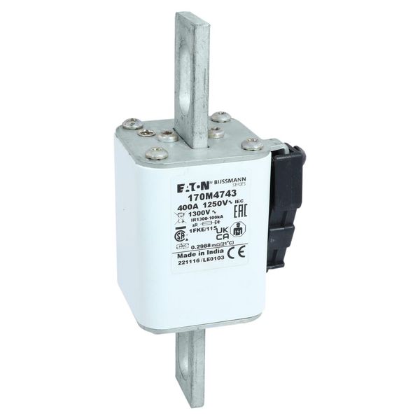 Fuse-link, high speed, 400 A, AC 1250 V, size 1, 53 x 69 x 160 mm, aR, IEC, UL, single indicator image 22