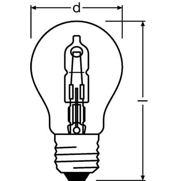 Halogen Lamp Osram 64544 A ECO 57W 230V E27 FS1 image 2