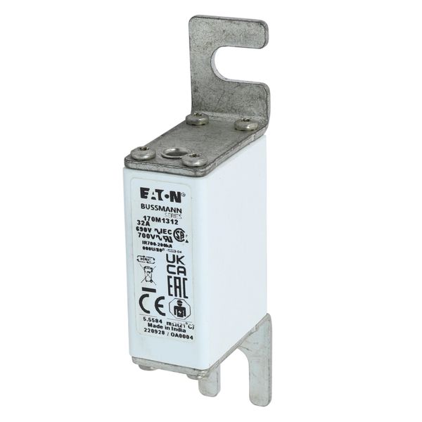 Fuse-link, high speed, 32 A, AC 690 V, DIN 000, 21 x 40 x 100 mm, gR, DIN, IEC image 6