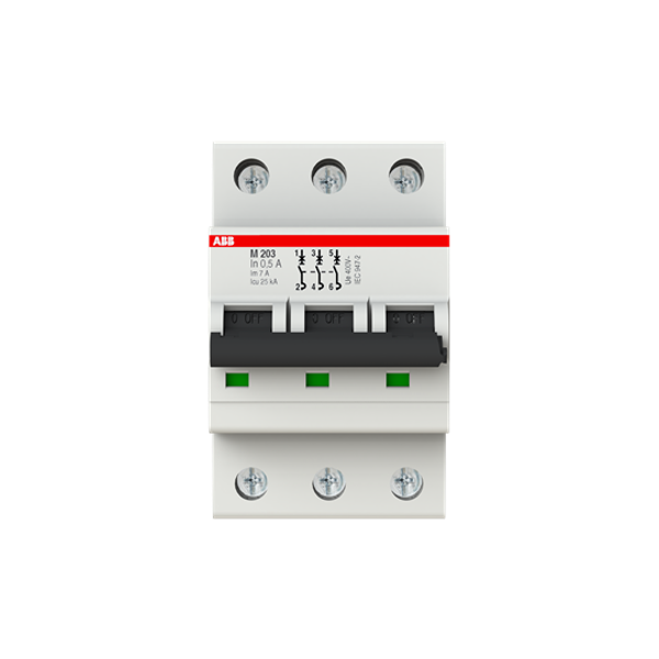 M203-0.5A Miniature Circuit Breaker - 3P - 0.5 A image 2