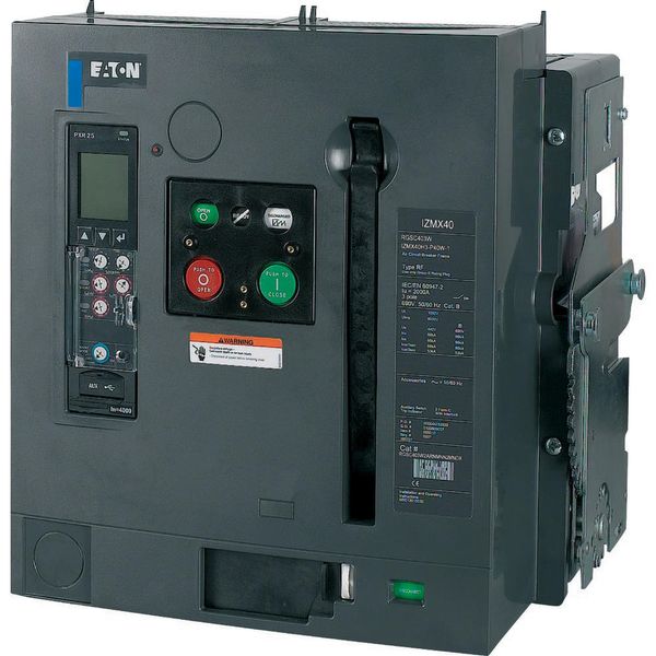 Circuit-breaker, 3 pole, 3200A, 85 kA, Selective operation, IEC, Withdrawable image 2