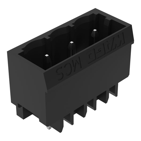 THR male header 1.0 x 1.0 mm solder pin straight black image 2