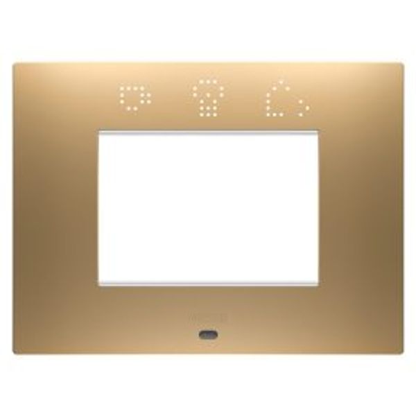 EGO SMART PLATE - IN PAINTED TECHNOPOLYMER - 3 MODULES - GOLD - CHORUSMART image 1